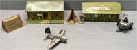 Military Tin Litho Play Set & Accessories Lot