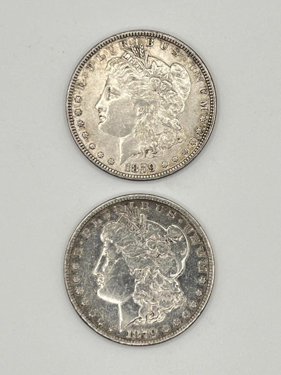 (2) 1879 Morgan Dollars