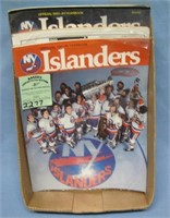 Box of vintage hockey programs