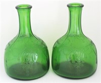 2 Cameo Whitehouse Vinegar Bottles - 8"