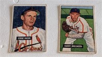2 1951 Bowman Baseball Cards #85 & 86