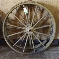 (2) Steele Banded Wood Wheels