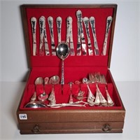 Stainless Flatware in Wood Case
