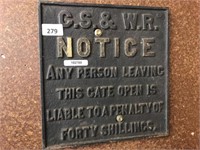 REPRODUCTION PENALTY PLAQUE
