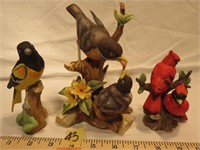 3 Lefton Bird Figurines - All Marked, no chips cra