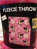 Steelers Minnie Mouse Pink Fleece Throw, backpacks