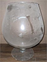 Glass Tumbler 9" Etched