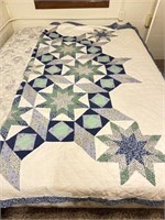 Bedding: Blue Star Quilt, Lap Quilt & Queen Sheets