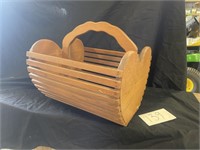 Wooden heart basket