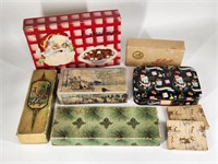 ASSORTED LOT OF VINTAGE CANDY TINS & BOXES