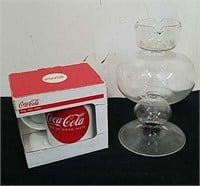 Vintage Coca-Cola coffee cup and oil lamp base