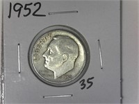 1952 Silver Roosevelt Dime