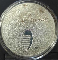 Moon landing challenge coin