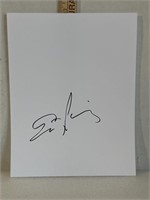Ed Harris signature on photo paper received at