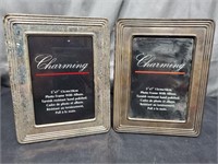 2 Piece Sterling Silver Photo Frame