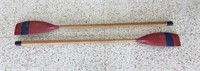 Matched Pair Of Wood Oars