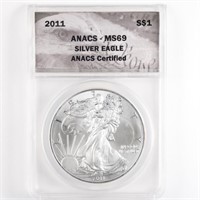 2011 Silver Eagle ANACS MS69