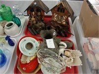 Two tray lots of bric-a-brac including bronze