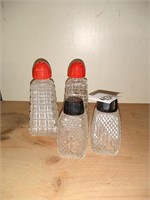 TWO sets vintage salt and pepper