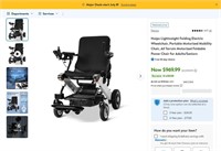E2801  Naipo Electric Wheelchair, Foldable Power C