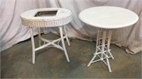 A Pair Of Wicker Side Tables V