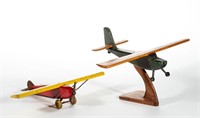 FOLK ART CARVED AND PAINTED PLANES, each