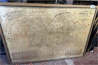 LARGE MAP OF LOUISVILLE, KY (1900)