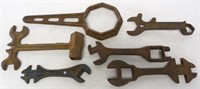lot of 6 wrenches Gale, M H, others