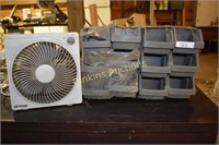 Fan and parts bins