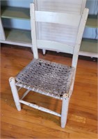 Farmhouse Style Cane Seat Antique Chair