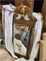 Vintage Chippendale Style Mirror w/ Eagle Top