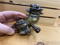 ANTIQUE BRONZE FOO-DOG FIGURE