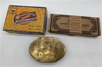 Goldenberg & Schrafft's candy boxes and tin