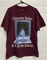 Chinatown Market Burgundy Men’s Graphic T-Shirt