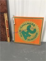 A-C wood sign, 10.75" square
