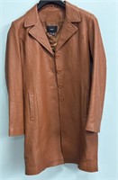 Identify Brown long Jacket- Size 10