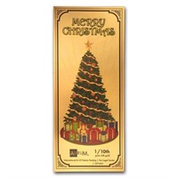 1/10 Gram Gold Aurum Christmas Tree Note (24k)