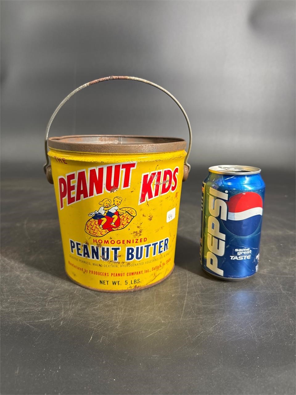 THE PEANUT KIDS PEANUT BUTTER 5 LB METAL CAN