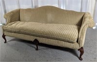 Queen Anne Style Camel Back Sofa