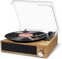 Record Player, FYDEE Bluetooth Turntable with 2