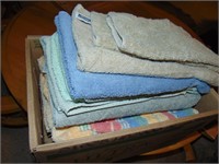 Box of Bath Towels and Wash cloths