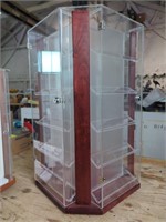 4-Faced Rotating Display Cabinet with 5 Tier