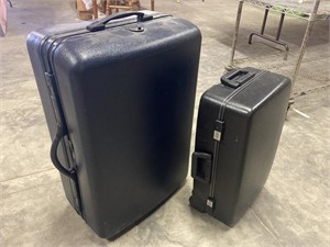 Two hard case luggage
