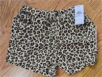 NWT Girls 3t Linen Old Navy Leopard Print Shorts