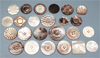 (24) Large Carved Mother of Pearl Buttons