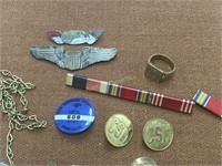 Roundup of Military Ribbons, Buttons & More,