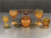 Vintage Amber Glassware