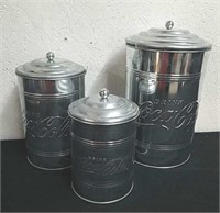 New Coca-Cola metal kitchen canisters