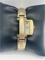 7.5” Gold Tone Bracelet Slide Watch
