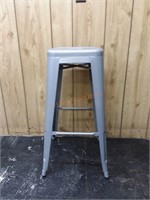 Silver Metal Stool